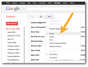 How do I import contacts into Google Contacts? - VCFA